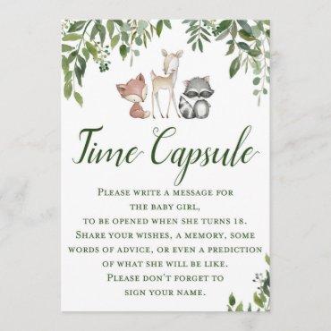 Woodland Baby Shower Game - Time Capsule