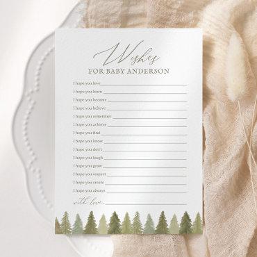 Woodland Baby Shower Wishes for Baby