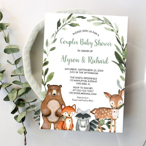 Woodland couples baby shower, gender neutral