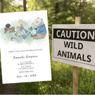 Woodland forest - Animals picnic