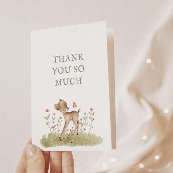Woodland Forest Baby Shower Thank You Card