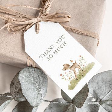 Woodland Forest Baby Shower Thank You Favor Gift Tags