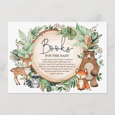 Woodland Forest Greenery Animals Books for Baby Enclosure Card