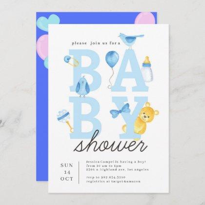 Woodland It's a boy forest friends baby shower  Invitation