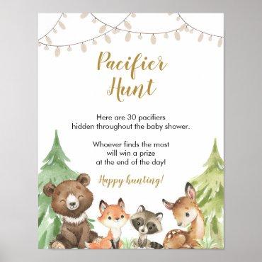 Woodland Pacifier Hunt Poster