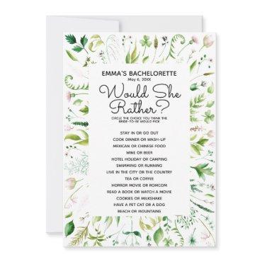 would she rather bridal baby shower game