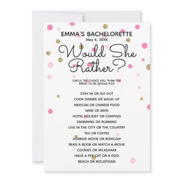 would she rather bridal baby shower game