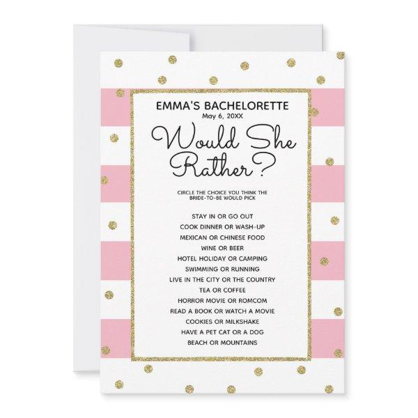 would she rather bridal baby shower game