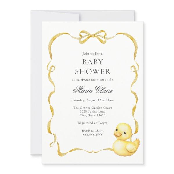 Yellow Ducky and Ribbons