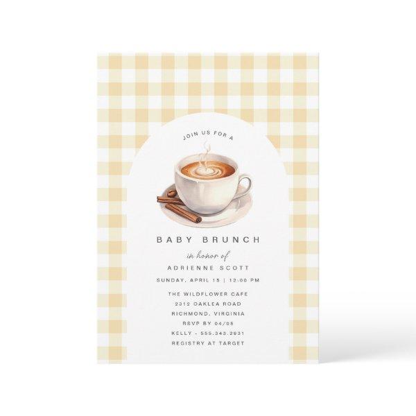 Yellow Gingham | Coffee Baby Shower Brunch