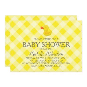 Yellow Gingham Rubber Duckie