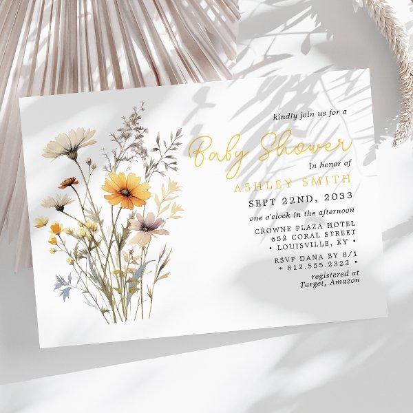 Yellow Wildflower Bouquet Boho