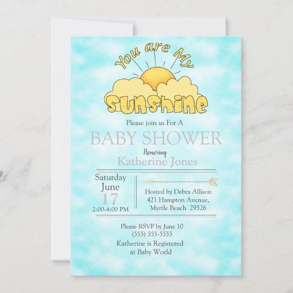 You Are My Sunshine Baby Nuetral Shower