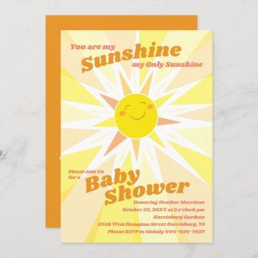 You are My Sunshine Baby Shower Invitation