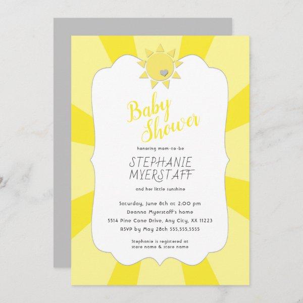 You are my sunshine baby shower, neutral gender