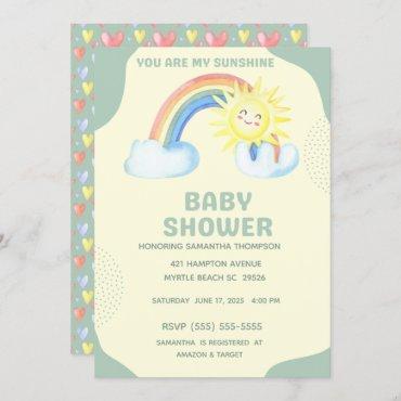  You Are My Sunshine Gender Neutral Baby Shower Invitation