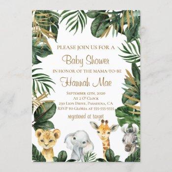 safari boy baby shower invitation